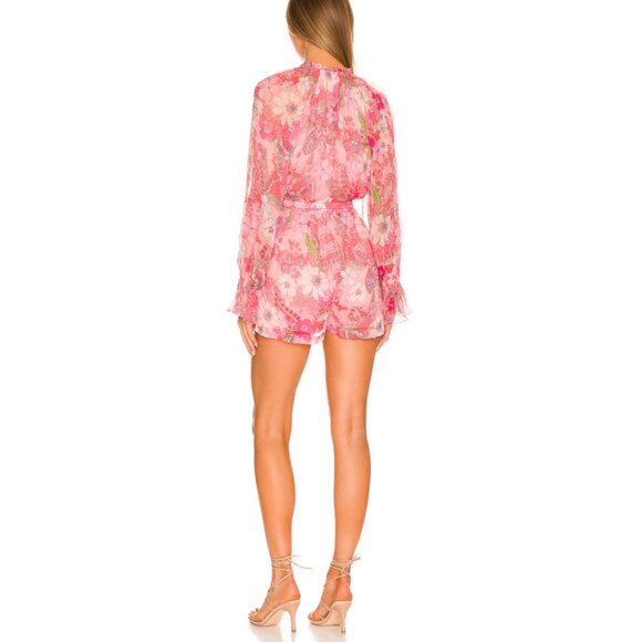 HEMANT & NANDITA x Revolve Sage Romper in Pink Size Small NWT - Picture 3 of 15